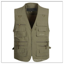 Gilet de voyage en coton extérieur pour homme